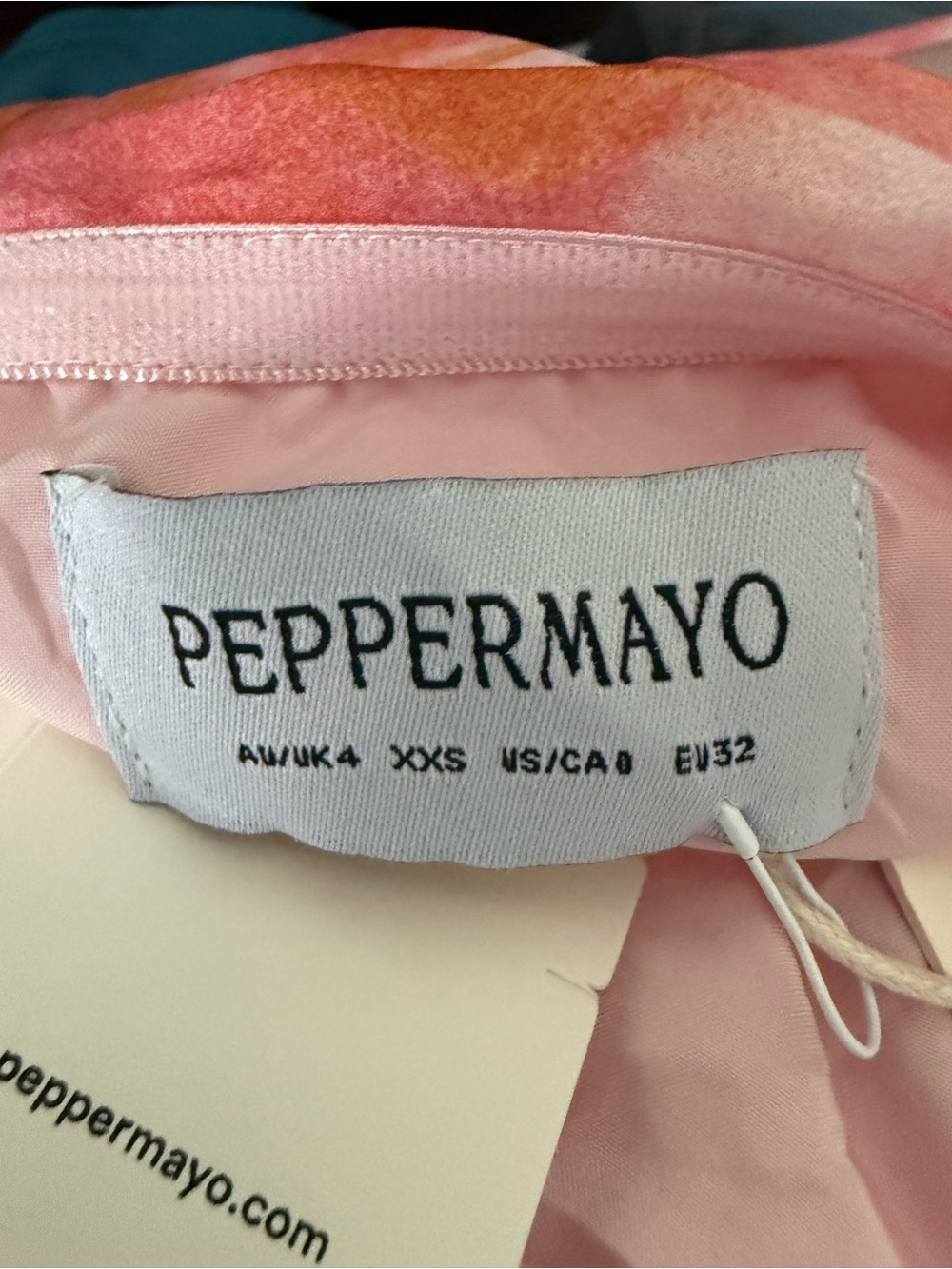 Peppermayo Manon Blushing Blossom Scarf Mini Dress - Pink & Coral Watercolor - Picture 5 of 5